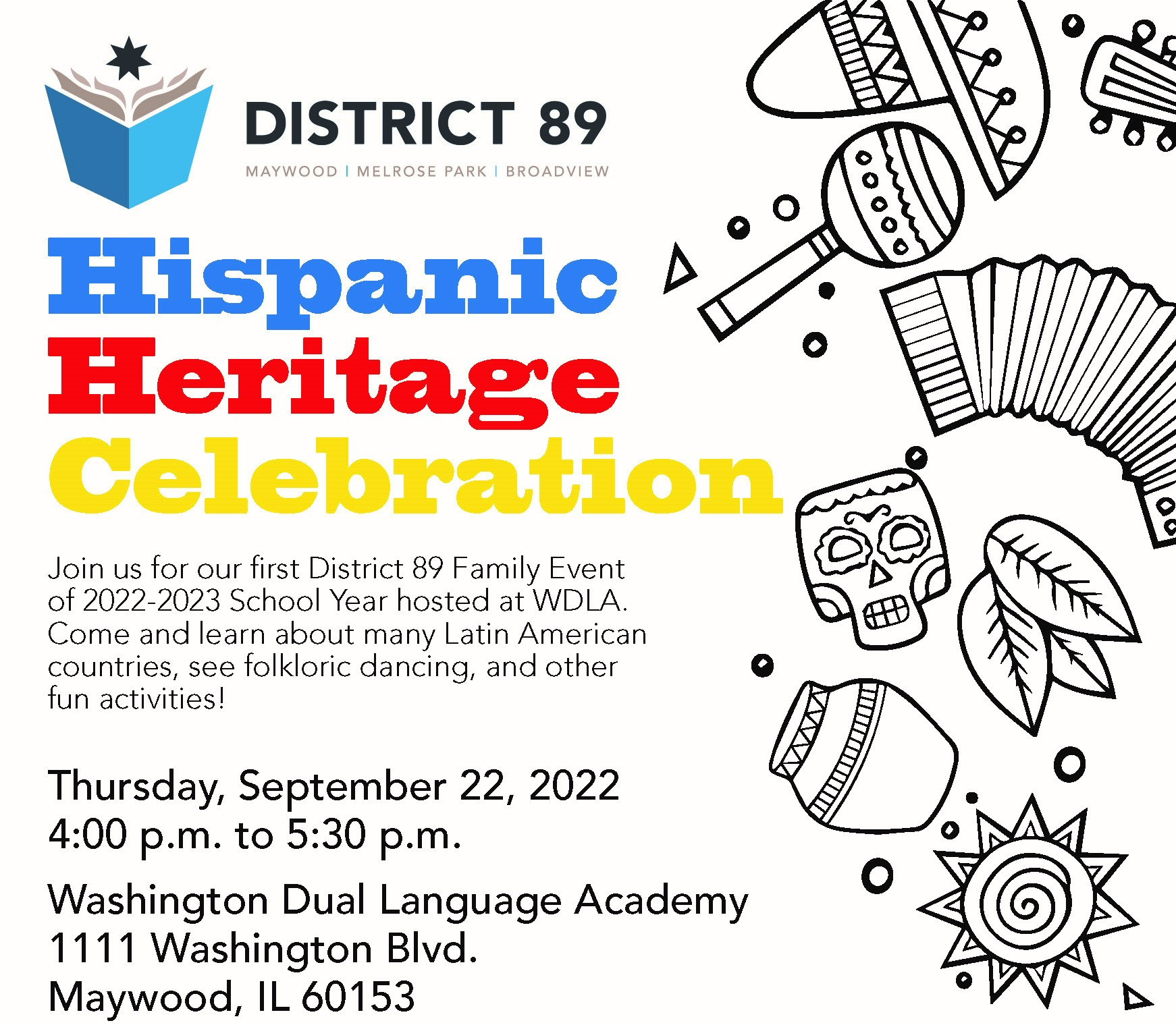 Melrose Park Elementary School - 2022 D89 Family Night: Hispanic Heritage  Celebration